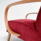 Gerenoveerde Jindrich Halabala Fauteuil, 1950’ thumbnail 12