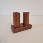 Vintage Zout En Peper Stel Teakhouten Strooiers Jaren 60 thumbnail 3