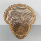 Vintage Rotan En Bamboe 'Emmanuelle' Stoel, Klein Model thumbnail 6