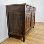 Vintage Frans Dressoir Commode, Ladekast, Badkamermeubel Met Marmer Blad. 30 thumbnail 10