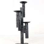 Grote Brutalist Vintage Kandelaar Vloerkandelaar thumbnail 8