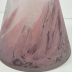 Vintage Tarnowiec Handmade Abstract Art Glas Vase Paars '90 thumbnail 6