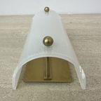 Vintage Lucite And Brass Wall Lamp ,1970S thumbnail 6