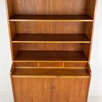 Zweeds Vintage Teak Fineren Boekenkast Met Bureaublad Berleva thumbnail 14