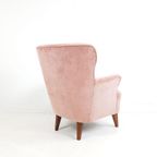 Vintage Artifort Theo Ruth Fauteuil | Roze Rib Easy Chair thumbnail 4