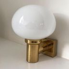 Vintage Jaren '70 Wandlamp Wit Melkglas Bollamp Opaline thumbnail 3