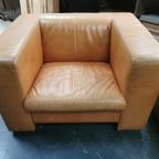 Vintage Grote Leren Fauteuils thumbnail 2