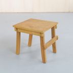 Natural Oak Side Table Brutalist Set/2 thumbnail 3