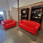 Chesterfield Melbourne Set 2 + 3 Zits - Rood thumbnail 5