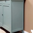 Groene Vintage Commode Met Grijs Marmeren Blad thumbnail 7