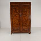 Prachtige Engelse Art Deco-kast Van Wortelnotenhout Van Waring & Gillow – Ca. 1900–1932 thumbnail 16