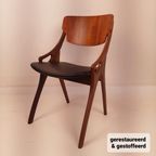 Arne Hovmand Olsen Stoel | Deens Design 1960S | Mid-Century | Teak Hout | Volledig Gerestaureerd thumbnail 2