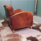 Vintage Schapenleren Fauteuil (Zadelmodel) Met Mooie Patine thumbnail 8