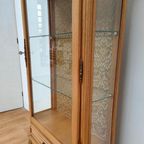 Antieke Vintage Houten Vitrinekast Wandkast Servieskast Kast thumbnail 12