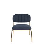 Jolien Fauteuil Goud/Donkerblauw thumbnail 3