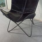 Zwarte Leer Vliender Fauteuil Stoel thumbnail 4