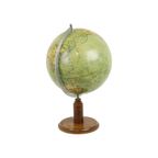 Vintage Wereldbol Globe Met Kompas Op Eiken Basis Jaren 40 thumbnail 7