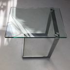 Gebra Side Table Chrome Plating And Glass thumbnail 2