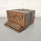 Antieke Houten Accordeon M. Hohner thumbnail 3