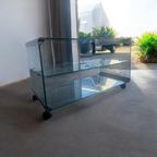 Vintage Glazen Bar Cart / Bijzettafeltje Gallotti & Radice thumbnail 6