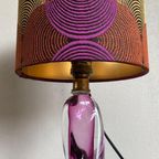 Lamp Fenna - Vintage Paarse Val Saint Lambert Lamp Met Nieuwe Kap thumbnail 3