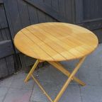 Ronde Landelijke Opklapbare Houten Terras Tuintafel thumbnail 5