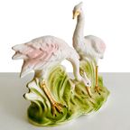 Mid-century Beeld Porselein Kraanvogels 1950’s thumbnail 6