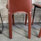 Set Van 8 Tuiglederen Cidue Italia Eetkamerstoelen - Italië Jaren 80 thumbnail 18