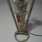 Brutalist Lamp / Metal Shade Height 77 Width 53 Cm thumbnail 6