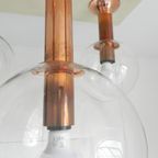 Zeldzame Plafondlamp Met 5 Glazen Bollen, Jaren 70, Ott International thumbnail 19
