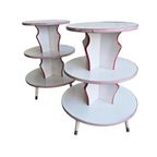 Vintage Ronde Etagere / Winkelrek / Vitrine thumbnail 5