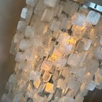 Xxxl Capiz Schelpen Hanglamp Parelmoer Opaline Lamp Chrome Frame thumbnail 7