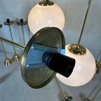 11x Art Deco Xl Hanglampen – Opaline En Messing thumbnail 16