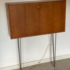 Omnia Teak Bar On Metal Pin Legs thumbnail 2