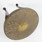 Rooktafel Met Bewerkte Koperen Bovenplaat - Ca. 1920 thumbnail 4