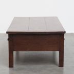 Prachtige En Unieke Antieke Franse Salontafel Van Vruchtenbomenhout Met 5 Lades thumbnail 4