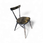 L.ercolani / Early / Ercol Black Stacking Chair / 1950s thumbnail 3