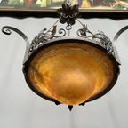Müller Frères Lunéville (1895 - 1933). Kroonluchter In Art Nouveau-stijl. thumbnail 6