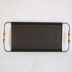 Bamboo And Metal Serving Tray, 1950S thumbnail 8