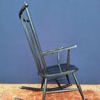 Vintage Schommelstoel, Zwarte Spijlen Stoel, Rocking Chair thumbnail 13