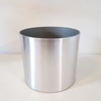 70'S Vintage Kunststof Bloempot Retro Pot Metallic Plantpot Voor Kamerplant. thumbnail 4