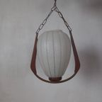 Vintage Deense Teak Design Lamp Glas Design thumbnail 4