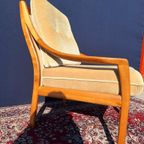 Vintage Design Fauteuil, Kersenhout, Mohair, Wilhelm Knoll thumbnail 8