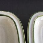 2X Vlees Schaaltjes / Vlees Bordjes / Rechthoekige Schalen, Vintage Scandinavisch Keramiek thumbnail 6