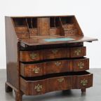 Mooie Grote Antieke Eikenhouten Secretaire/ Ladekast Wortelnotenhout Gefineerd Uit Eind 18e Eeuw thumbnail 11