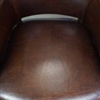 Geweldige Set Van 2 Cognac Kleurige Rundleren Ralph Lauren Design Eetkamerstoelen thumbnail 11