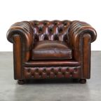 Prachtige Engelse Bruine Rundleren Chesterfield Clubfauteuil Met Uitmuntende Kleuren thumbnail 3