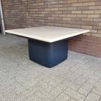 De Sede Salontafel- Travertin Met Leder thumbnail 3