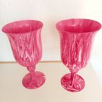 Nieuw: Barbie Roze Mondgeblazen Zomerbloemen Italy Murano Art Di Marco Kelk Vazen thumbnail 16