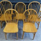 Mooie Set Van 4 Zwarte Retro Vintage Spijlen Stoelen thumbnail 15